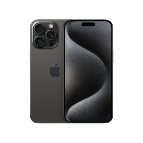 Refurbished iPhone 15 Pro Max 256GB, Black titanium, Grade: AA, Battery: Good