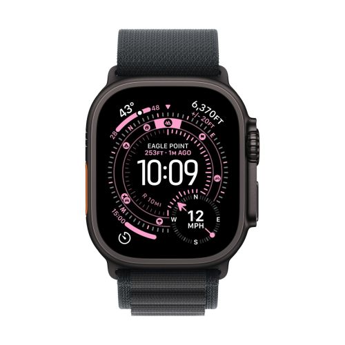 Apple Watch 49mm Black Alpine Loop - Large - Black Titanium Finish