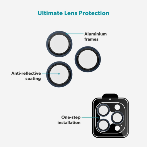 Epico Aluminium Lens Protectors for iPhone 17 Pro/17 Pro Max - Blue