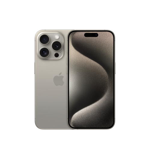 Refurbished iPhone 15 Pro 128GB, Natural titanium, Grade: B, Battery: Good