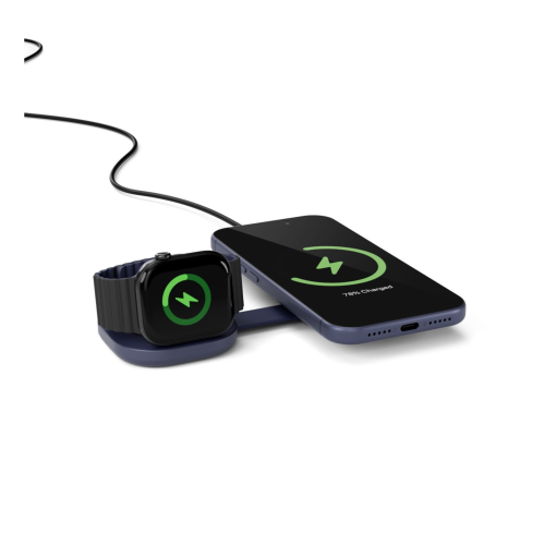 Epico UltraBase EF35 Qi2 (25W) MagSafe Compatible Foldable 2-in-1 Wireless Charger - Deep Blue