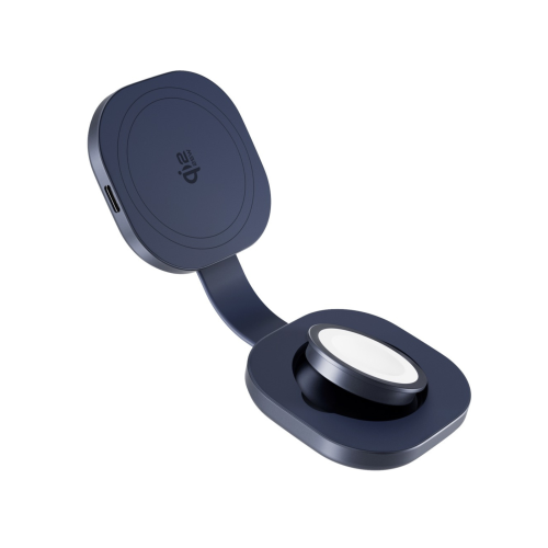 Epico UltraBase EF35 Qi2 (25W) MagSafe Compatible Foldable 2-in-1 Wireless Charger - Deep Blue