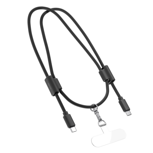 Epico Phone Lanyard With USB-C To USB-C Cable - Black