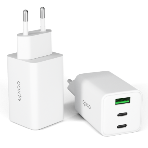 Epico 65W GaN Charger (2x USB-C, 1x USB-A)
