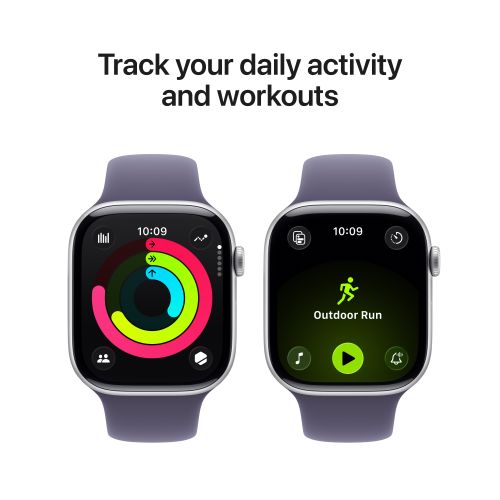 Apple Watch Series 11 GPS 42mm Silver Aluminium - Purple Fog Sport Band - M/L
