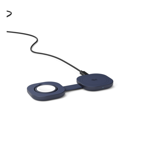 Epico UltraBase EF35 Qi2 (25W) MagSafe Compatible Foldable 2-in-1 Wireless Charger - Deep Blue