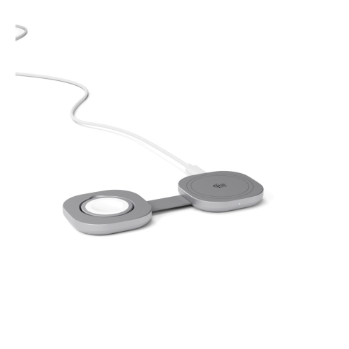 Epico UltraBase EF35 Qi2 (25W) MagSafe Compatible Foldable 2-in-1 Wireless Charger - Silver