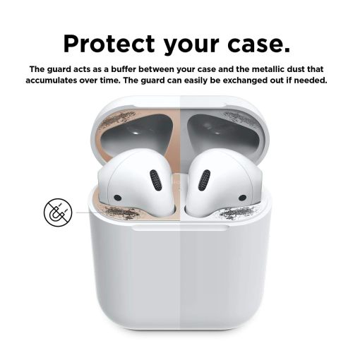 ELAGO Dust Guard for AirPods 2 sets Matt Rose Gold