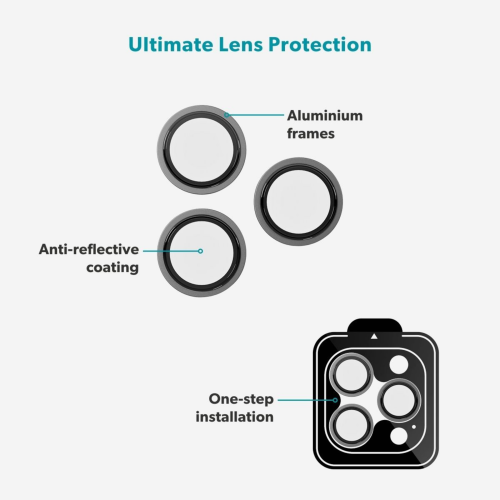 Epico Aluminium Lens Protectors for iPhone 17 Pro/17 Pro Max - Silver