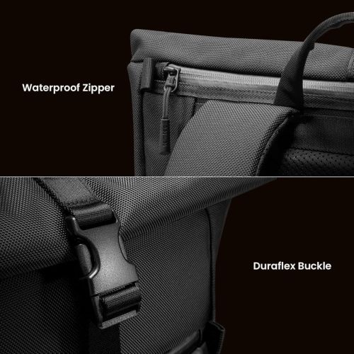 TomToc Navigator T61 Rolltop Backpack - Black