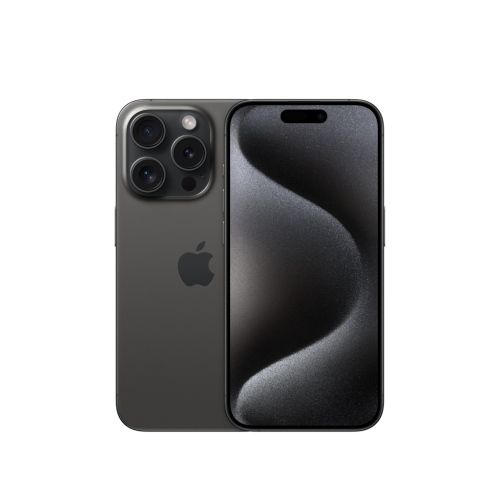 Refurbished iPhone 15 Pro 256GB, Black titanium, Grade: AA, Battery: Good, (p)