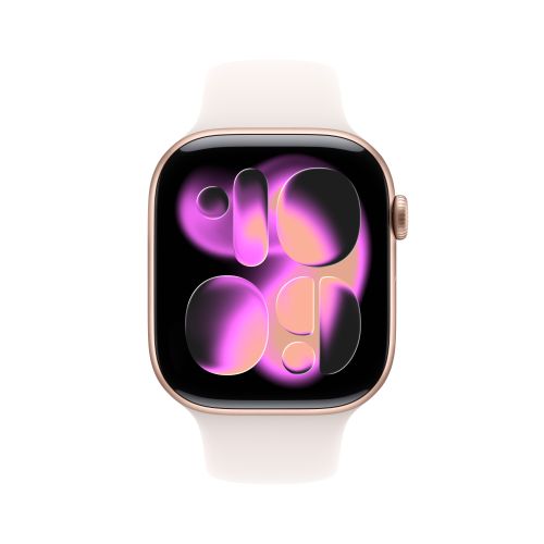 Apple Watch Series 11 GPS + Cellular 46mm Rose Gold Aluminium - Light Blush Sport Band - M/L