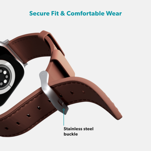 Epico Leather Band for Apple Watch (44-49mm) - Brown